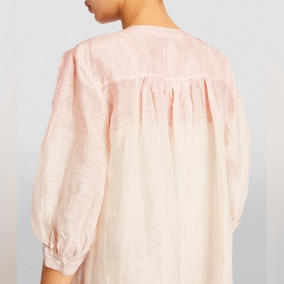 SANDROLinen-Blend Mini Dress - Picture 7 of 8